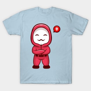 Cute Hacker Standing Cartoon T-Shirt